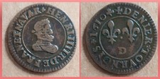 017/HENRI IV denier Tournoi 1610 D/ Lyon