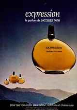Publicité papier Parfum. Perfume ad. FATH Expression 1977