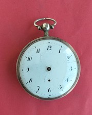 Grosse Montre Coq Sonnerie A La Demande Boîte Argent Vieillard 56 mm Diamètre 