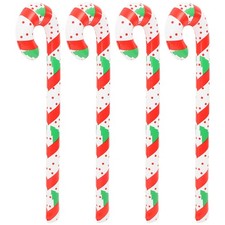  4 Pcs Deco Sucre D'orge Candy Cane Gonflable Accessoire Canne Décor Noël