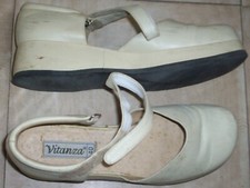 Chaussures sandales Vitanza cuir femme blanches taille pointure 40