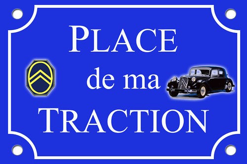 Plaque rue voiture traction - rue,