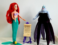 Disney Ariel & Ursula Doll Set – The Little Mermaid “Contract Signing”- Rare