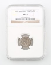 1880 Tunisie 8 Kharub Pièce