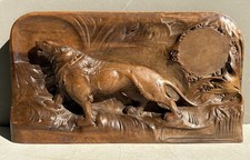 Sculpture Lion bois sculpté Art Deco ( Paul Jouve Louis Barye Georges Guyot ?)