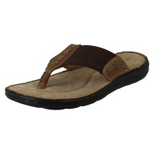 Mules En Cuir Décontractées À Enfiler 'Alan Toe Post' Pour Hommes Hush Puppies