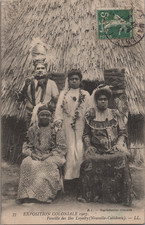 Zoo humain, Exposition coloniale de 1907, famille et chambranles Kanak, Nouvelle