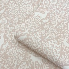 Papier Peint Rose Cerf Bois