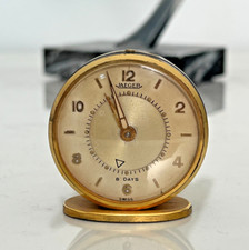 Jaeger Suisse montre de bureau / reveil de voyage mécanique fonctionnel 8 days