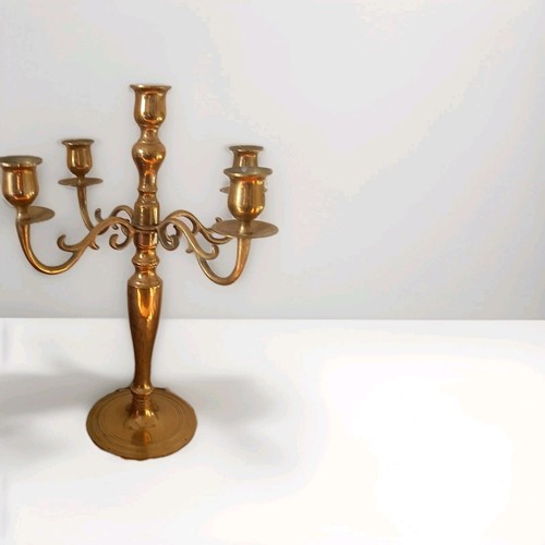 Ancien chandelier laiton doré - chandelier,