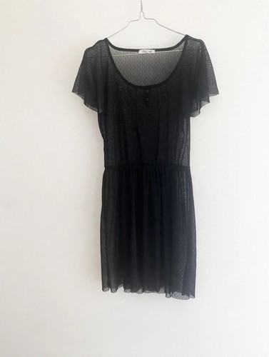 Robe noa noire transparente - noire,