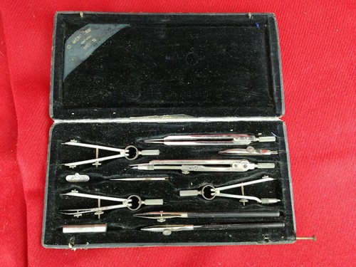 Coffret compas ancien - , de