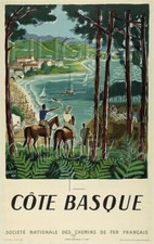 CôTE BASQUE Rfcd - POSTER HQ 40x60cm d'une AFFICHE VINTAGE