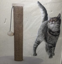 Arbre chat avec griffoir en ficelle sisal + jeu de boule balle à rattraper 39x43