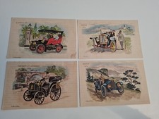 HANCKE 8 VOITURES ANCIENNE TACOT 1900 DESSIN PLANCHE BENZ BUICK PANHARD LITHO 