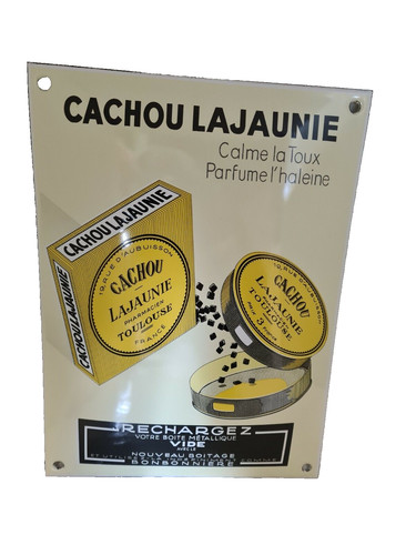 Plaque émaillée cachou - plaque,