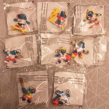 PREMIUM TOY McDONALD'S happy meal 1998 SCHTROUMPF smurf - set complet