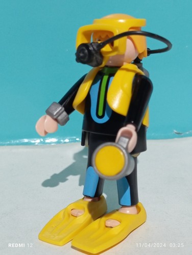 Playmobil figurine plongeur - figurine,