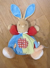 KALOO Doudou grand LAPIN  boule rouge vert bleu pomme escargot  peluche