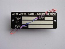 PLAQUE DE CADRE  ATM  Honda CR