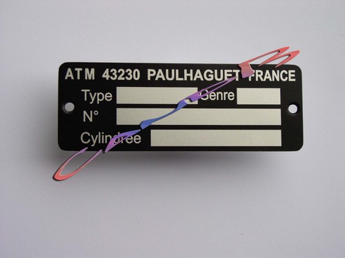 Plaque cadre atm honda cr - ,