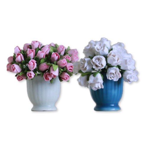 Vase fleurs miniature fait - fleurs,