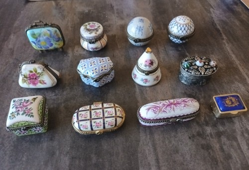 Boite pilules porcelaine - boite, en