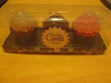 Scented Candle Cupcakes Set Of 3 New