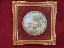 cadre miniature ancien peinte