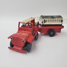 jeep pompiers tole et remorque