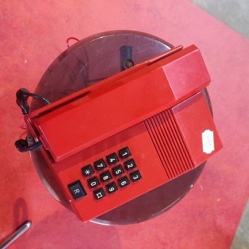 Téléphone vintage rouge - téléphone,