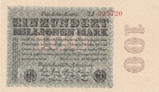 Allemagne billet 100 Million mark Berlin 1923