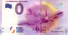 14 CAEN Mémorial, N° de la 2ème liasse, 2016, Billet Euro Souvenir