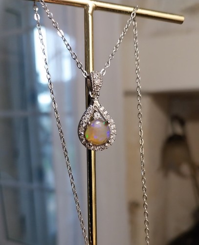 Pendentif zircon opale wélo - ,