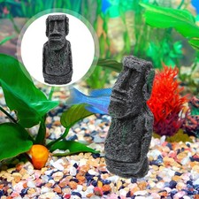  Île de Pâques Pierre Antique Portrait Romain Résine Aquarium Artificiel