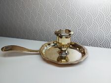 BOUGEOIR A MAIN   EN METAL Doré MAISON CHRISTOFLE    