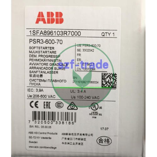 1pc abb psr3 - psr3-600-70, soft