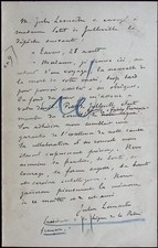 Autographe Jules LEMAITRE (1853-1914) Ecrivain nationaliste - Académie française