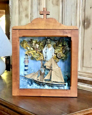 ANCIEN EX VOTO DIORAMA MARIN