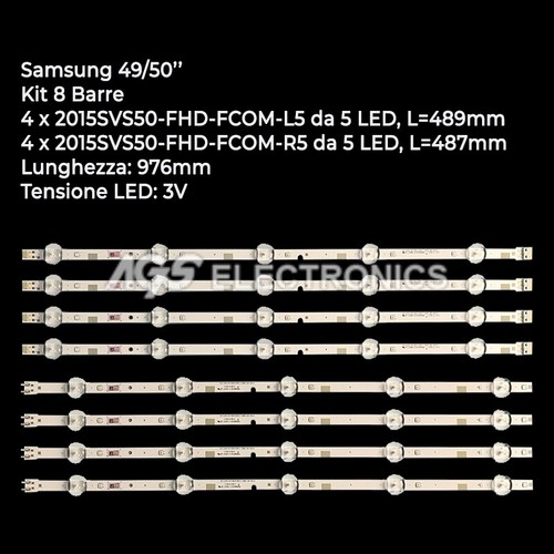Kit barres bandes led - kit, 8