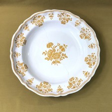 ancien plat rond en faïence