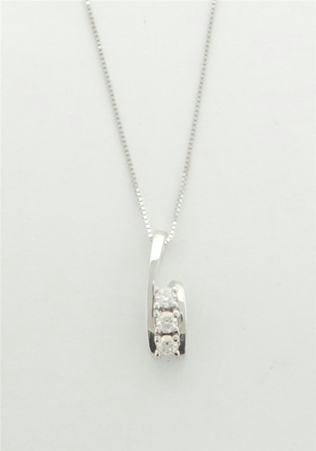 Collier blanc diamants - blanc,
