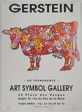 [AFFICHE D'ART] David GERSTEIN: Vache fleurie #Art Symbol Gallery #Paris