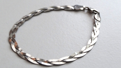 Bracelet torsadé argent - torsadé, en