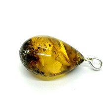 Pendentif ambre goutte perle