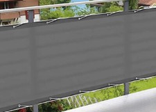 Toile Brise-Vue Vent Copribalcone Garde-Corps Extérieur Jardin Uni Gris