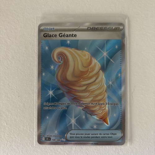 Carte pokémon glace géante - carte,