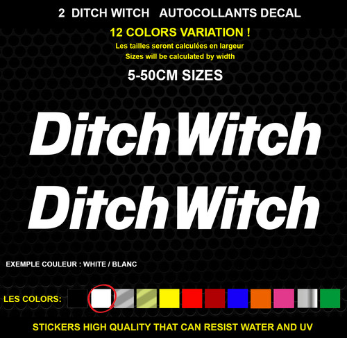 Ditch witch autocollants - ditch,