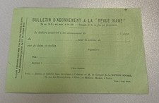 Bulletin D’abonnement 1895 Revue Mame Vintage
