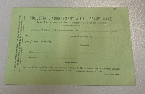 Bulletin abonnement 1895 - bulletin,